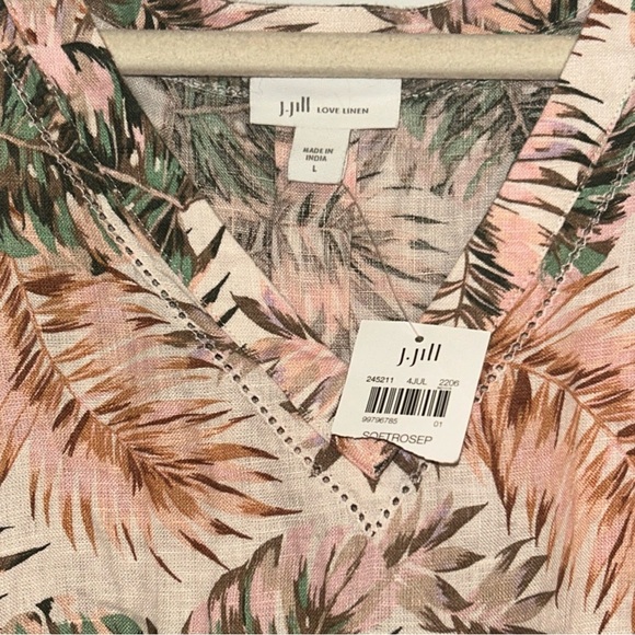 J. Jill Pink 3/4 Sleeve Relaxed Blouse - Picture 3 of 3